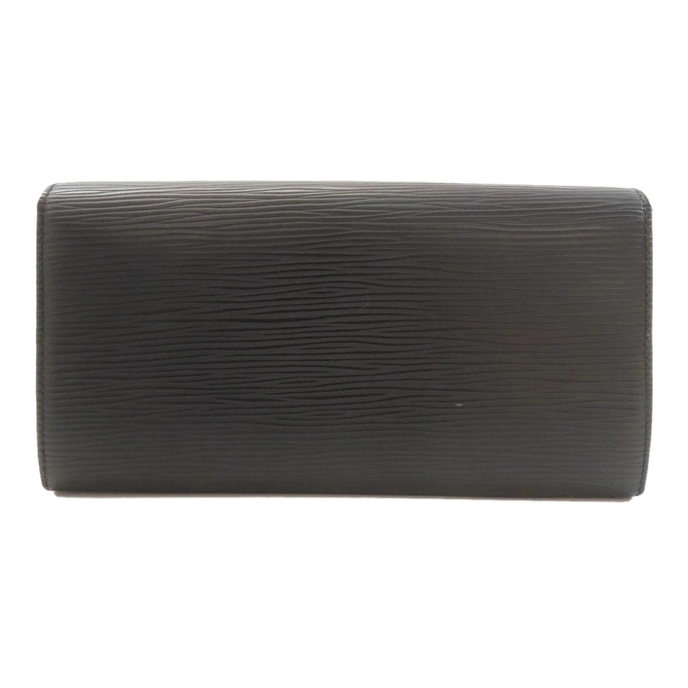 Louis Vuitton Epi Long coin Leather Wallet Portefeuille Sarah Black